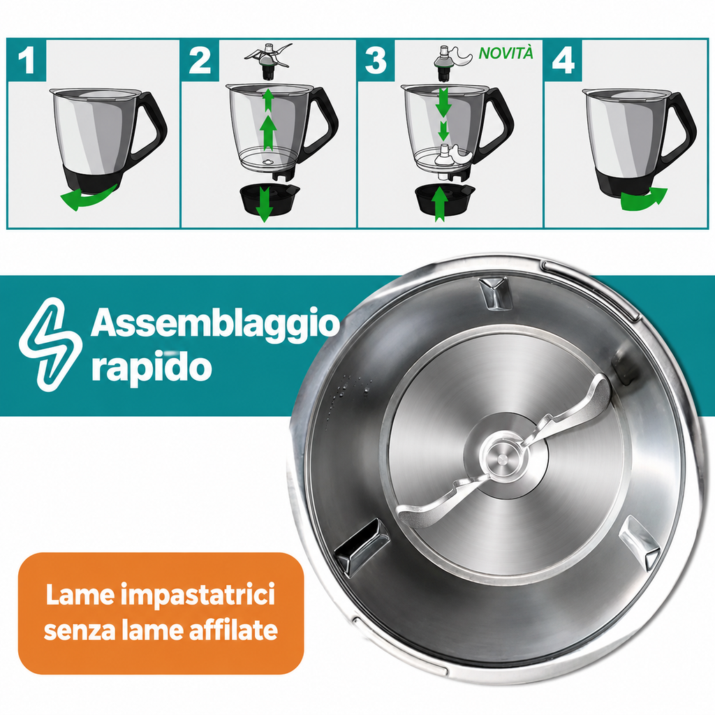Coltello impastatore per Bimby TM7/TM6/TM5/TM31