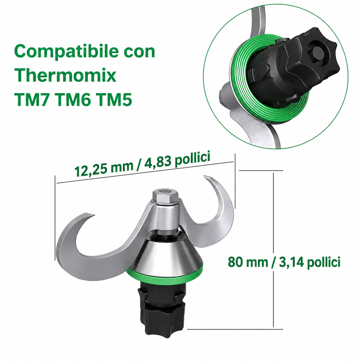 Coltello impastatore per Bimby TM7/TM6/TM5/TM31