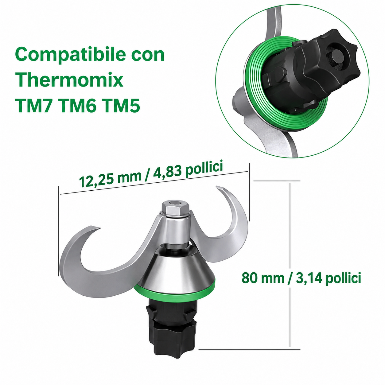 Coltello impastatore per Bimby TM7/TM6/TM5/TM31
